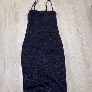 Oh Polly Black Sparkle Mini Dress, US size 6
